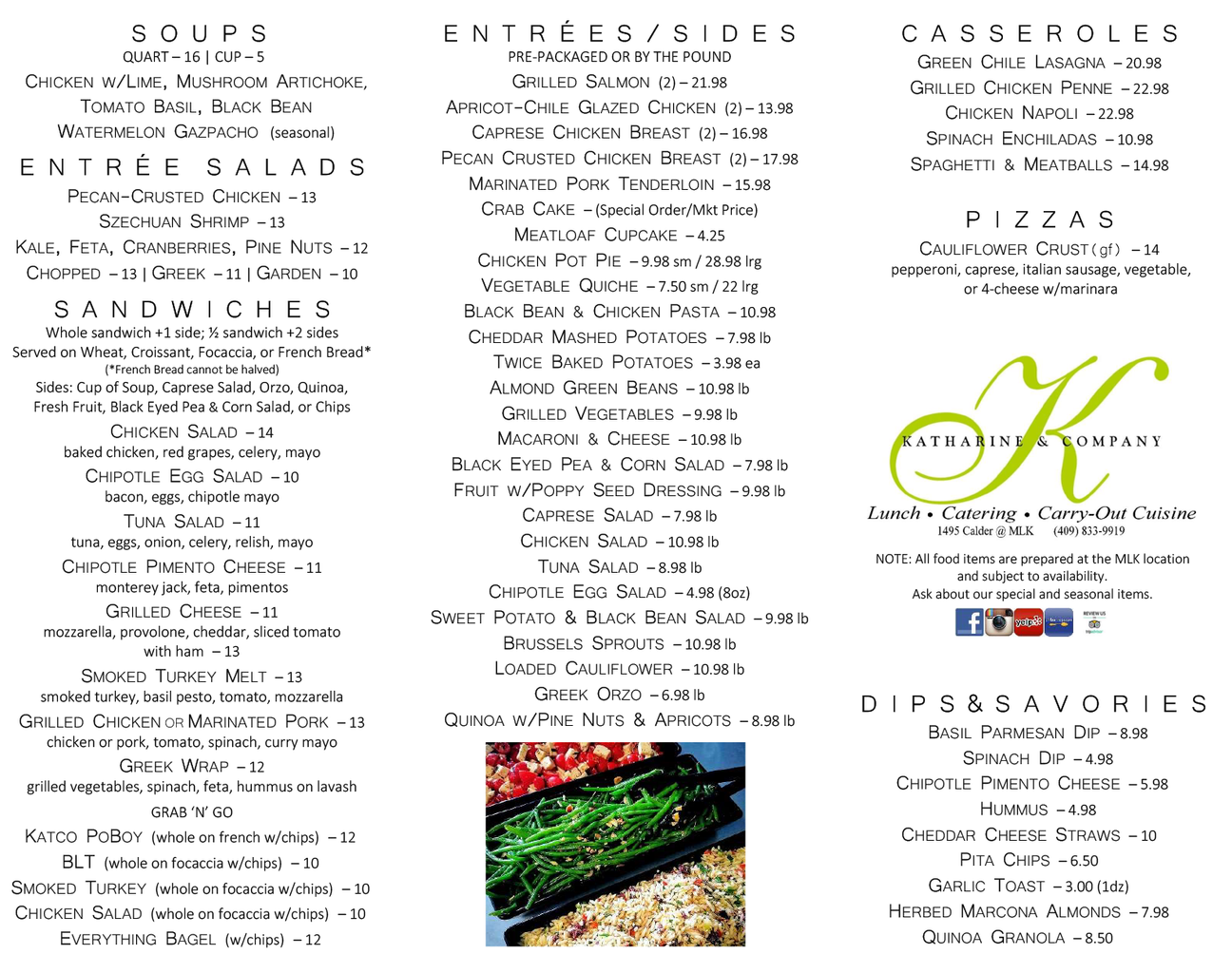 Menu – K2 Cafe & Carry-out